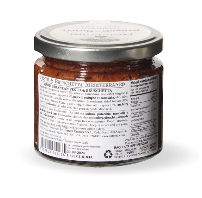 Pesto & Bruschetta Mediterraneo - 190g Jar