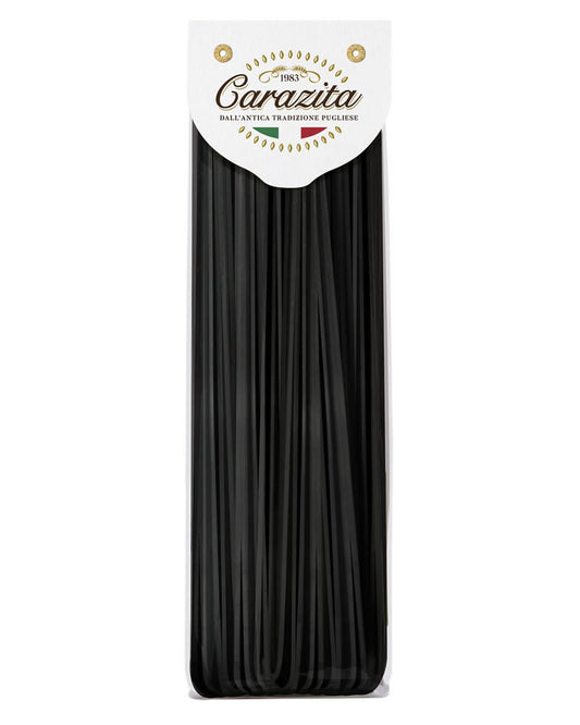 Cuttlefish Ink Spaghetti - 500g - Artisanal Bronze-Drawn Black Pasta
