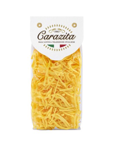 Packaged pasta with 'Garazita' branding on a white background